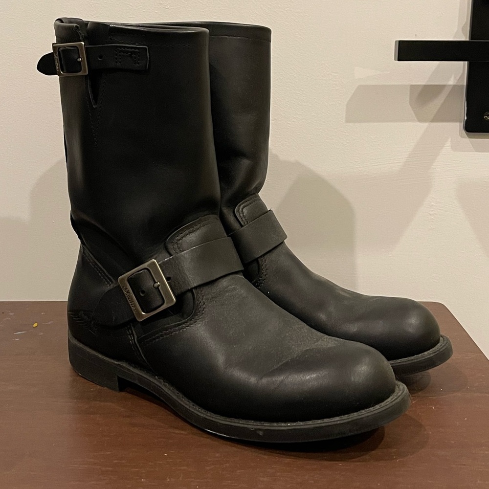 Red Wing X Indian Motorcycle 4312 Worthington Engineer Boots Black Mens 8D